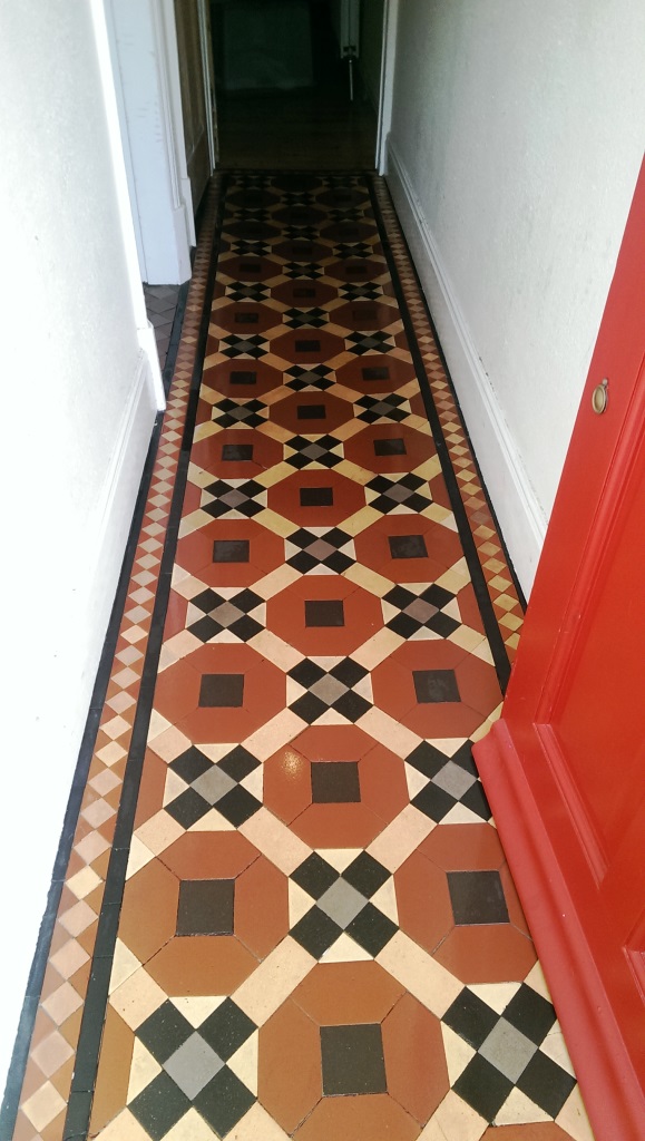 Victorian Tiled Hallway After Cleaning in Coalvile