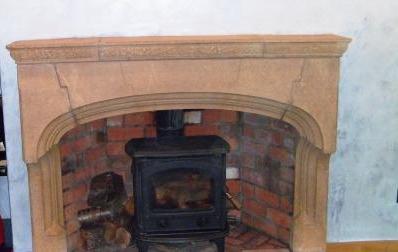 Stone Fireplace After Restoration