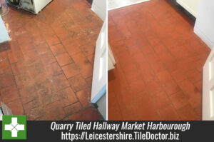 Edwardian Quarry Tiled Hallway Restored in Market Harbourough