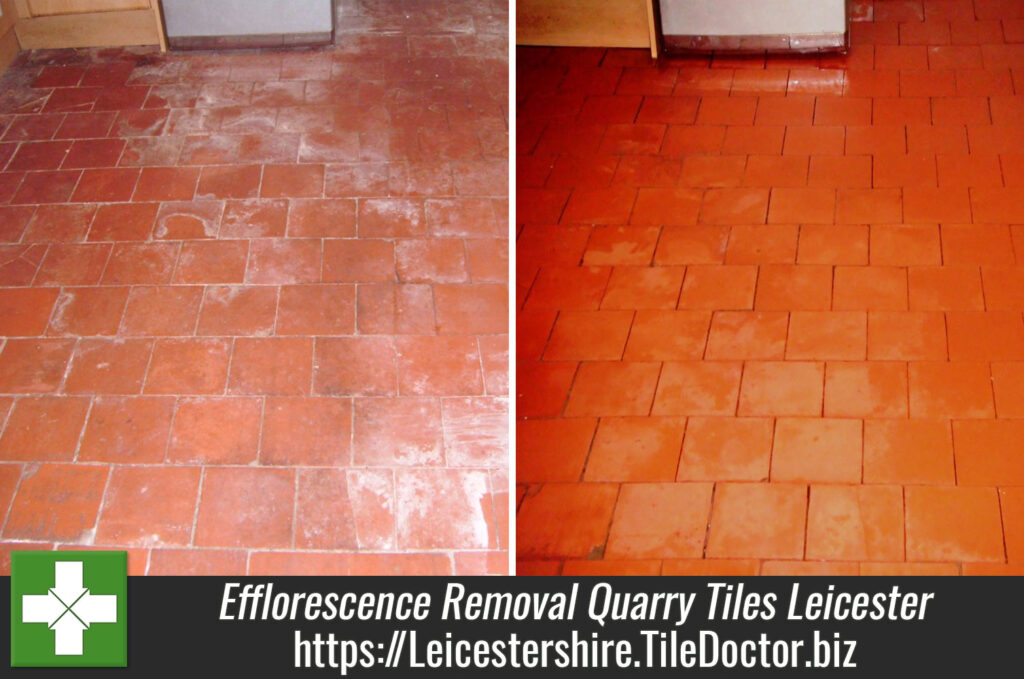 Efflorescence Removed From Old Quarry Tiles in Leicester